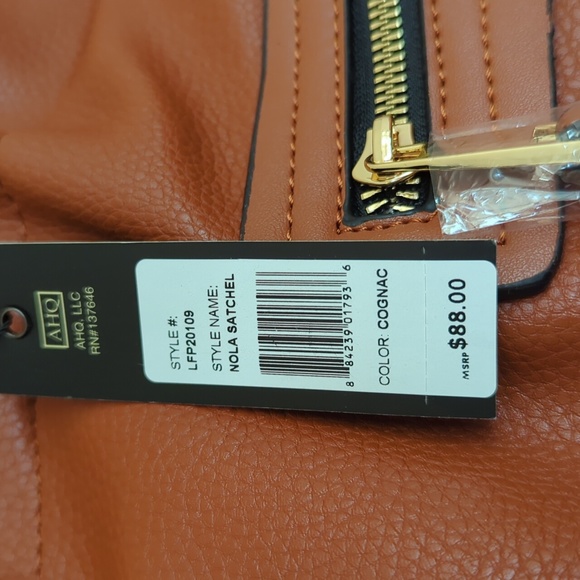 London Fog Nola Satchel Rust Colored NWT - Picture 6 of 11